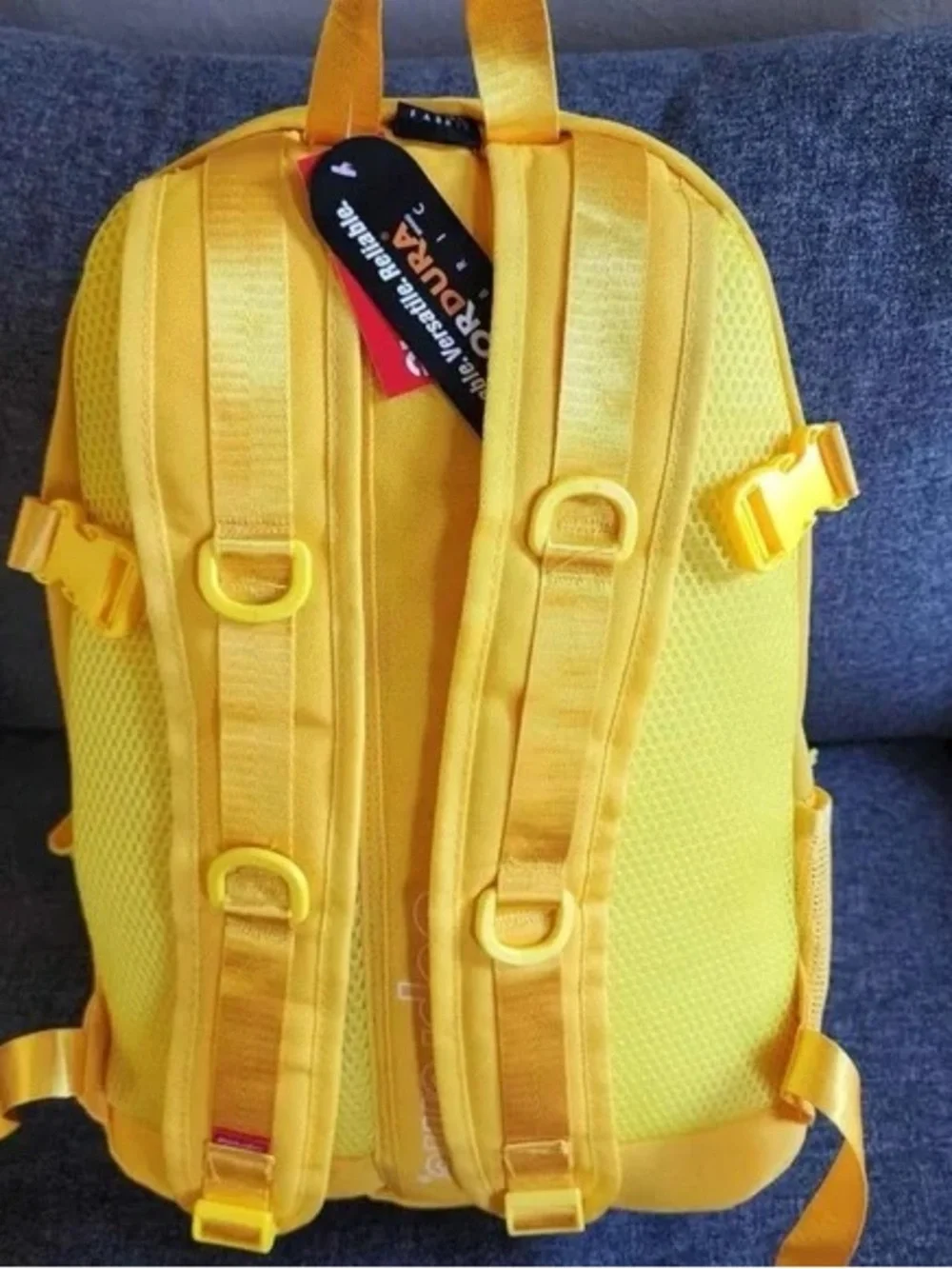 Sup Yellow Mesh Backpack for Men